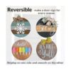 CADE KAI Juego de 2 círculos de madera reversibles de