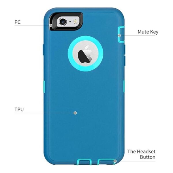 CAFEWICH Funda para iPhone 66S a prueba de golpes de alto_4