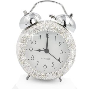 CARCHILE Reloj despertador de diamantes de imitación con_1
