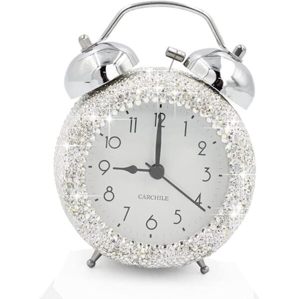 CARCHILE Reloj despertador de diamantes de imitación con_1