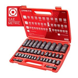 CARBYNE Juego de llaves de impacto 40 piezas SAE y