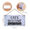 CARISPIBET Cats Welcome Letrero divertido para decoración_2