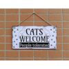 CARISPIBET Cats Welcome Letrero divertido para decoración_5