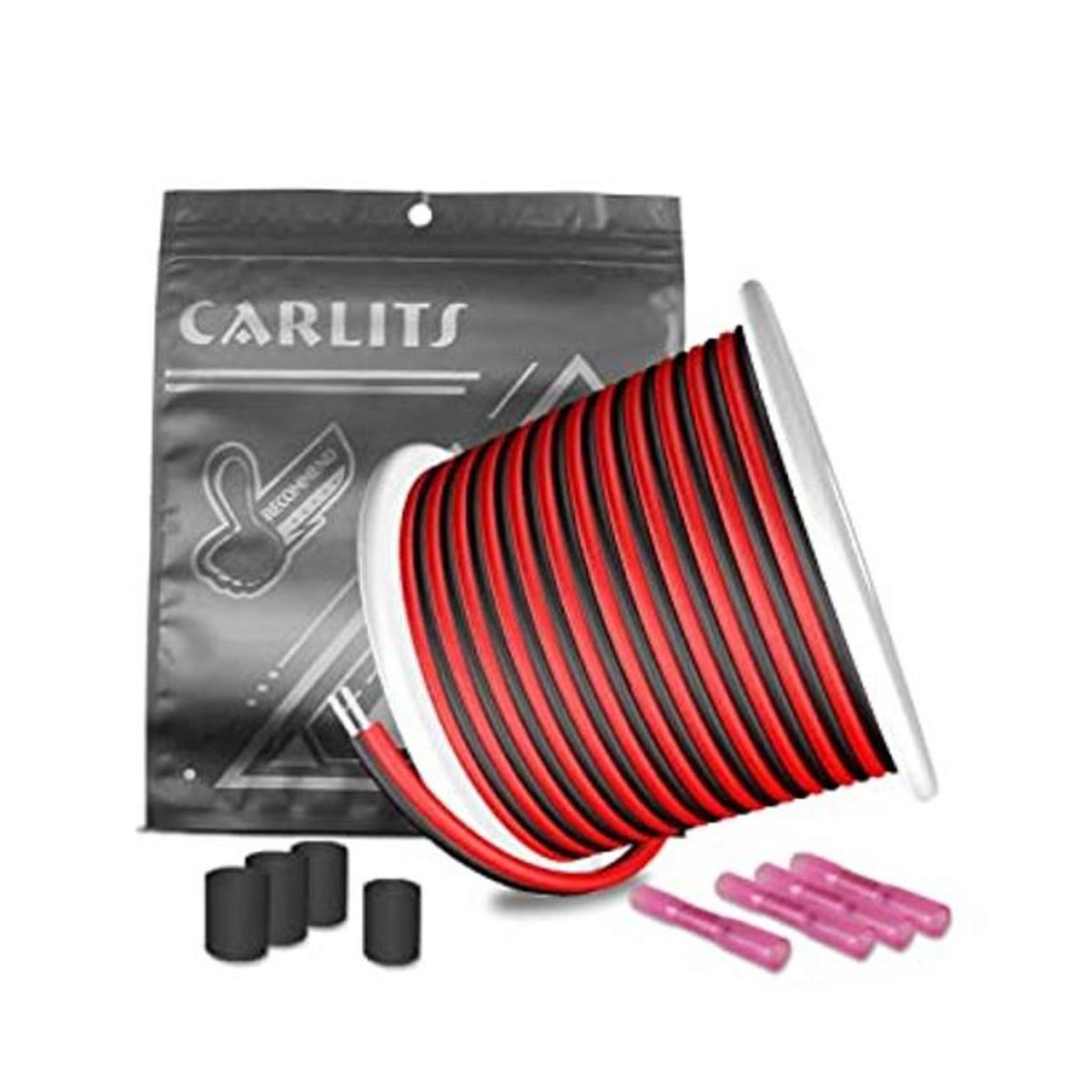 CARLITS Cable eléctrico de calibre 18 de 50 pies 12 V24