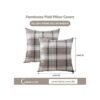 CARRIE HOME Juego de 2 fundas de almohada a cuadros