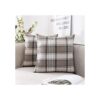 CARRIE HOME Juego de 2 fundas de almohada a cuadros
