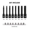 CASOMAN Juego de 8 llaves Torx Star de 38 pulgadas extra