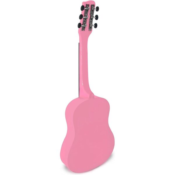 CB SKY Guitarra acústica rosa de madera de 30 pulgadas_3