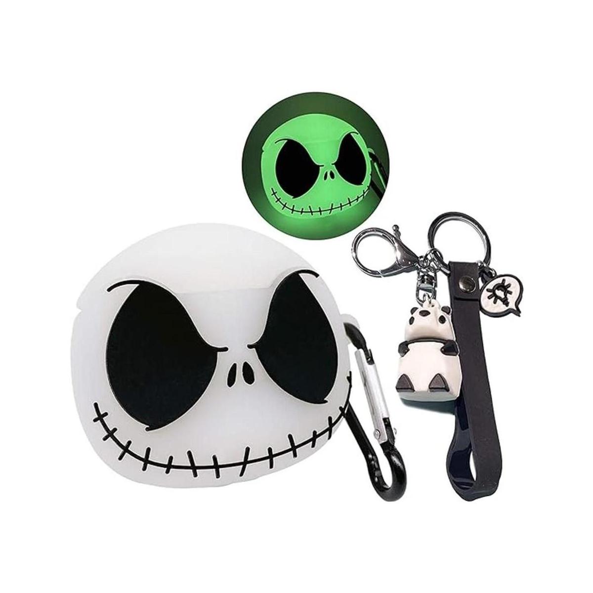 CCXNAS Funda compatible con Airpods con llavero calavera