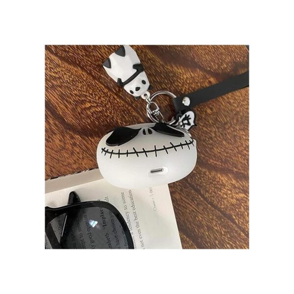 CCXNAS Funda compatible con Airpods con llavero calavera