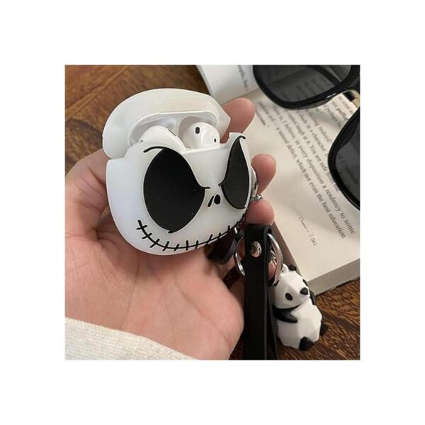CCXNAS Funda compatible con Airpods con llavero calavera