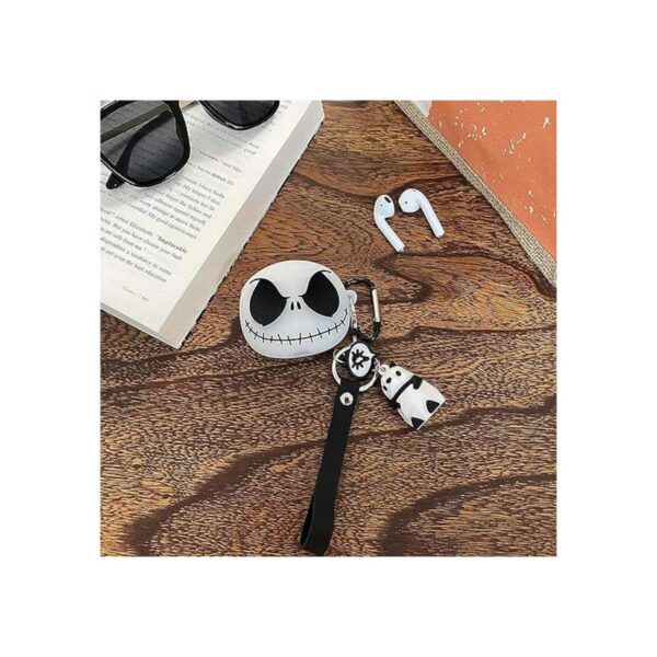 CCXNAS Funda compatible con Airpods con llavero calavera