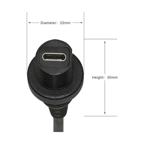 CERRXIAN Cable de extensión USB tipo C 3.1 para coche_5