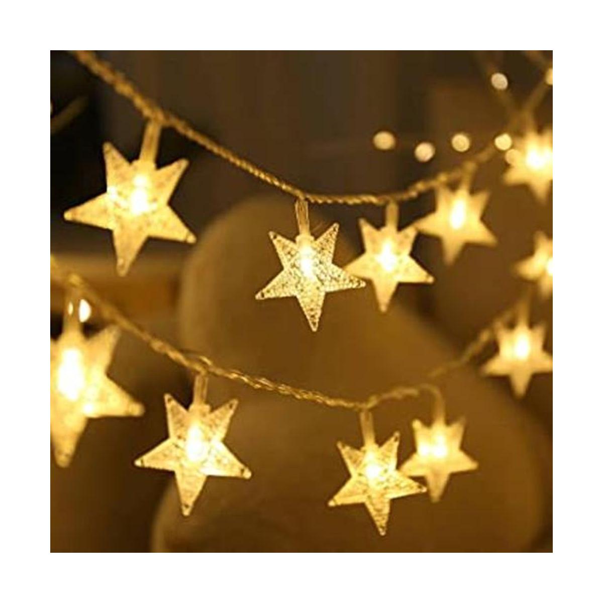 CESOF Guirnalda de luces de estrella 20 pies 40 luces