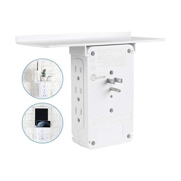 CFMASTER Tomacorriente de pared con estante 10 puertos_6