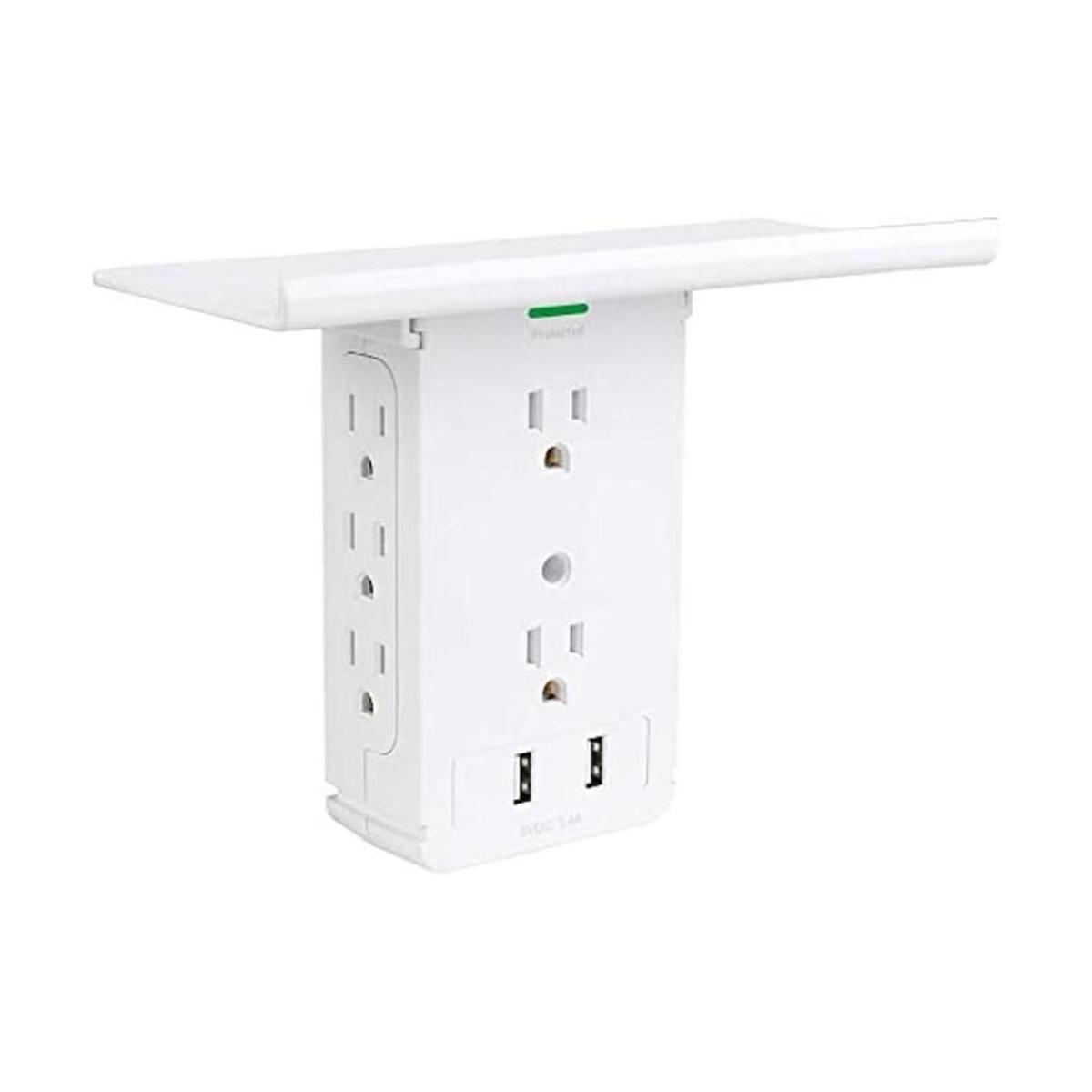 CFMASTER Tomacorriente de pared con estante 10 puertos