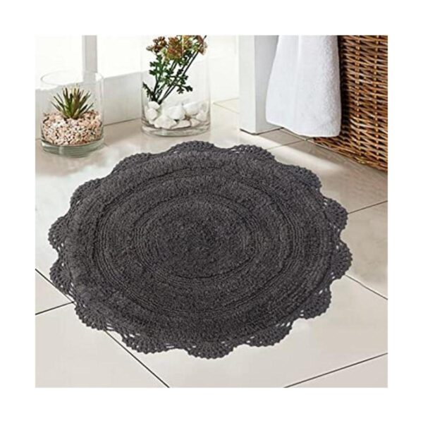 CHARDIN HOME Alfombra de baño de ganchillo gris griffin_1