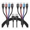 CHAFON Paquete de 2 cables de carga múltiple de 4 pies 4_1