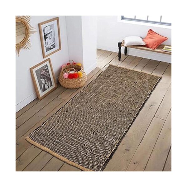 CHARDIN HOME Alfombra larga reversible de yute y algodón_2