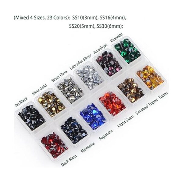 CHCCOYE 5680 piezas de 5 tamaños mezclados de cristales