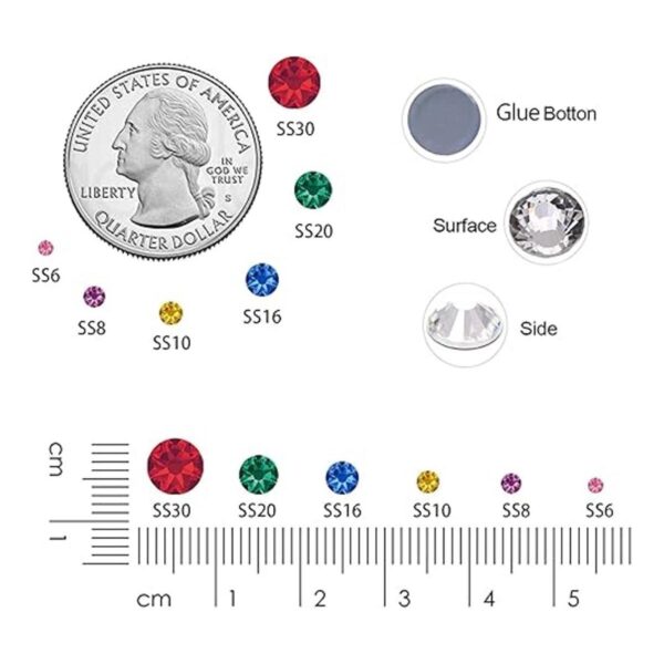 CHCCOYE 5680 piezas de 5 tamaños mezclados de cristales