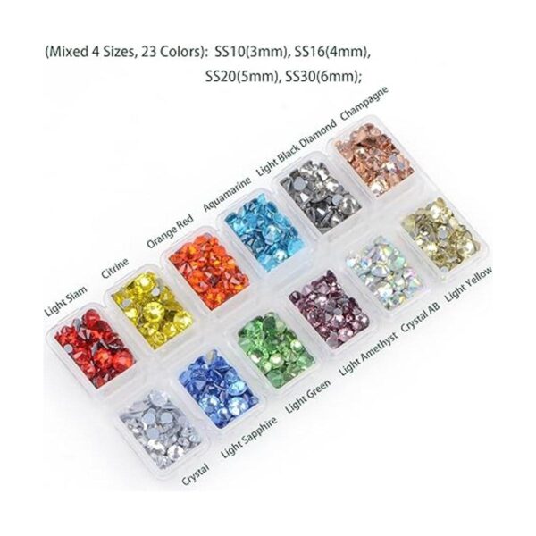 CHCCOYE 5680 piezas de 5 tamaños mezclados de cristales