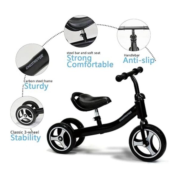 CHESTNUTER Bicicleta de equilibrio para bebés triciclo_2