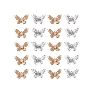 CHGCRAFT Dijes de mariposa con diamantes de imitación de