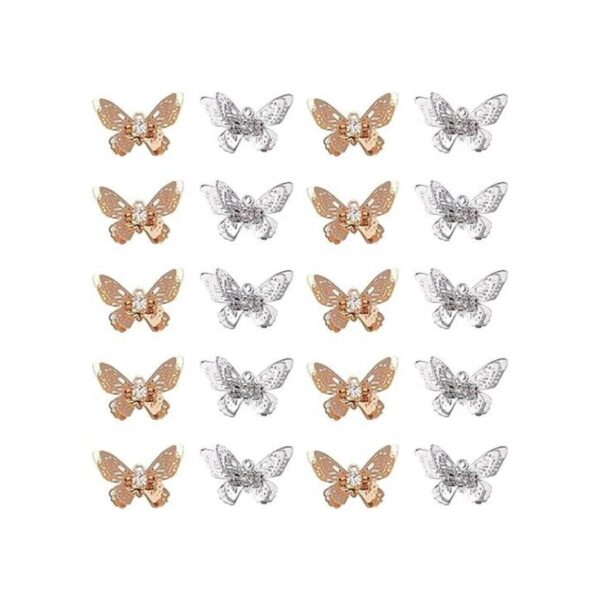 CHGCRAFT Dijes de mariposa con diamantes de imitación de