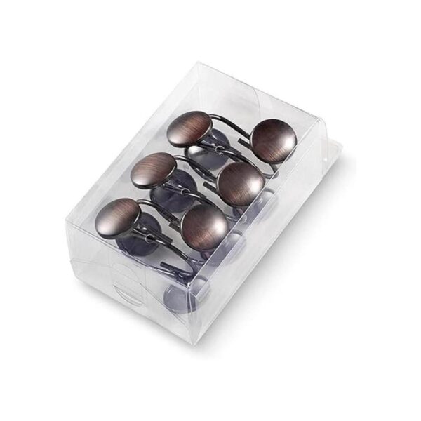 CHICTIE Ganchos para cortina de ducha de bronce