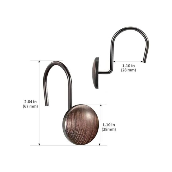 CHICTIE Ganchos para cortina de ducha de bronce