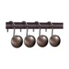 CHICTIE Ganchos para cortina de ducha de bronce
