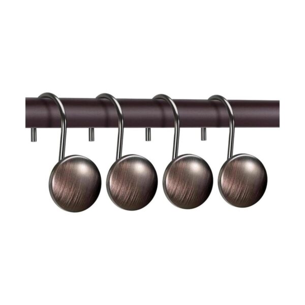 CHICTIE Ganchos para cortina de ducha de bronce