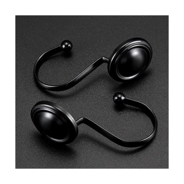 CHICTIE Ganchos para cortina de ducha color negro juego