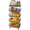 CHLORYARD Cesta de frutas con tapa de madera para cocina_1