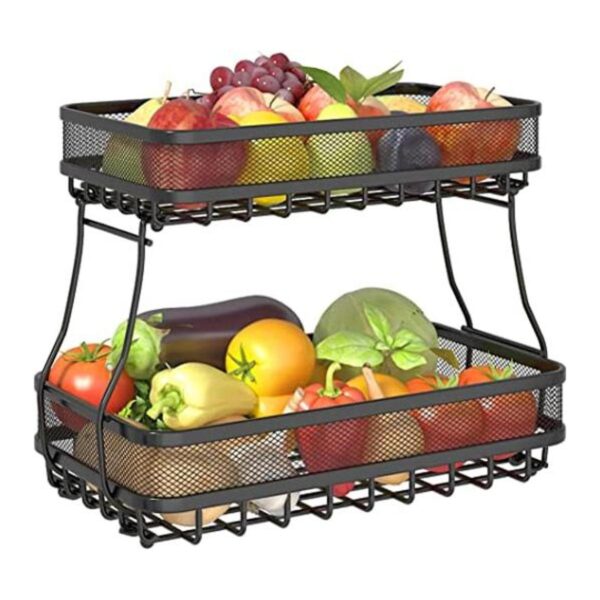 CHLORYARD Cesta de frutas de 2 niveles para cocina cesta_1