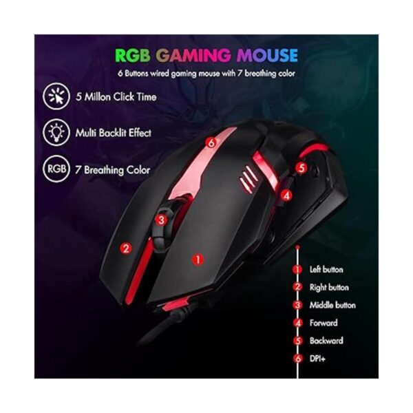 CHONCHOW Mouse y teclado RGB para juegos 87 teclas_6
