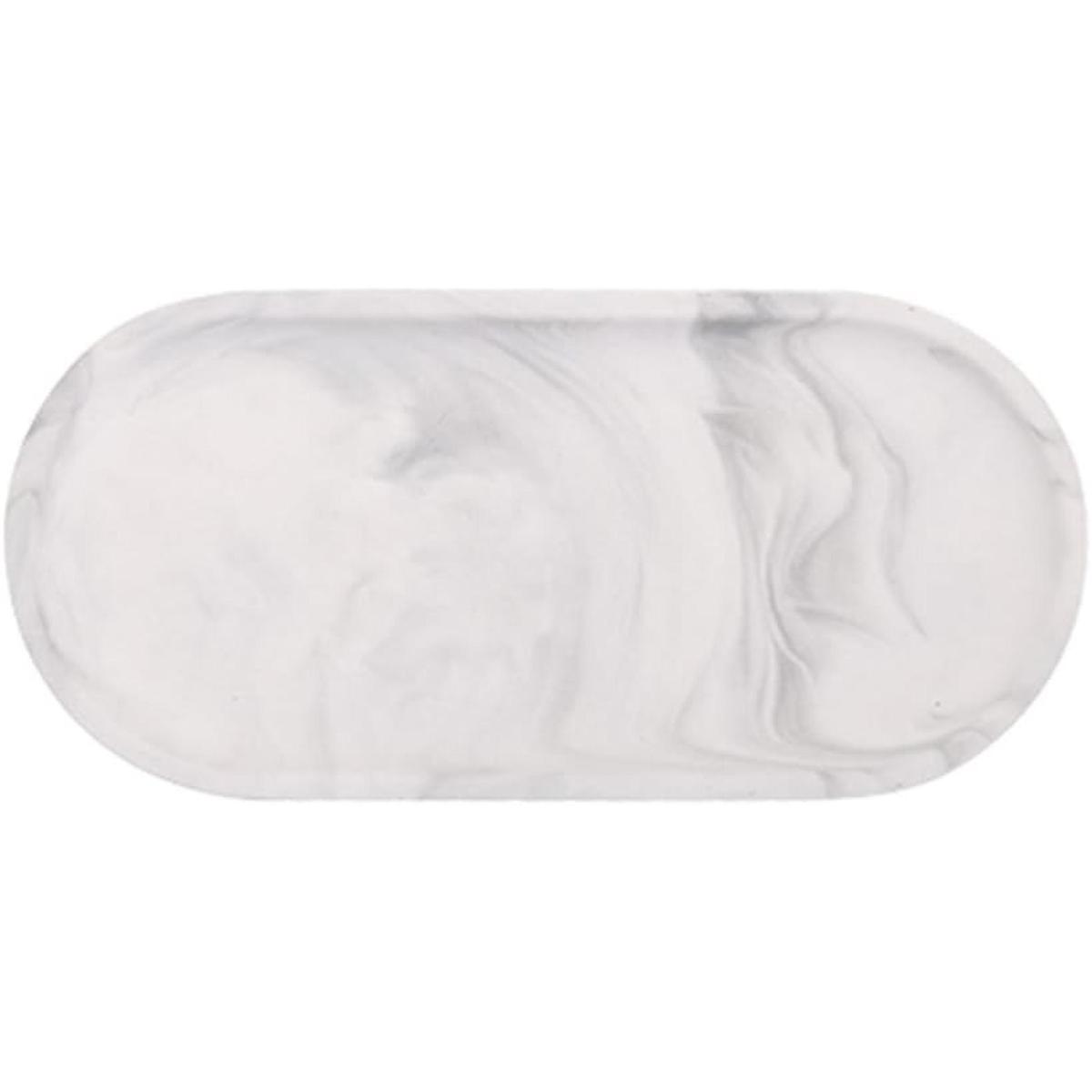 CHOOLD Elegante cerámica estilo mármol oval placa de