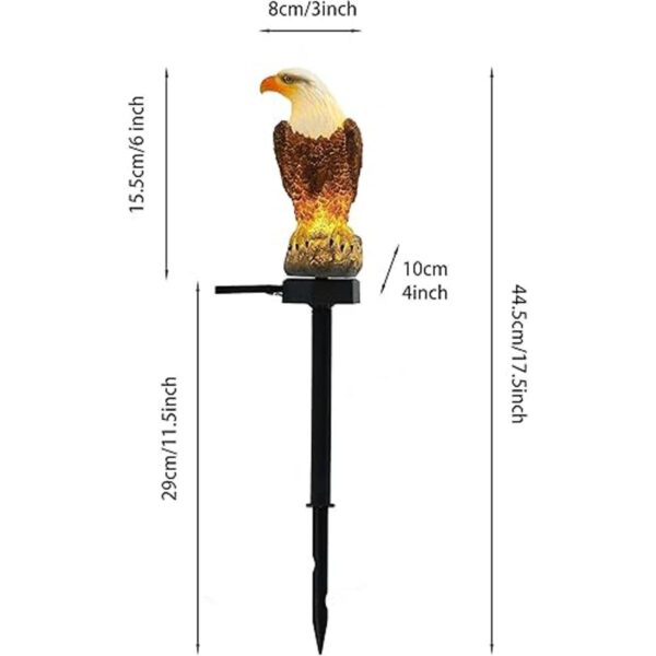 CHUANGFENG Figura de águila para jardín luz solar de_4
