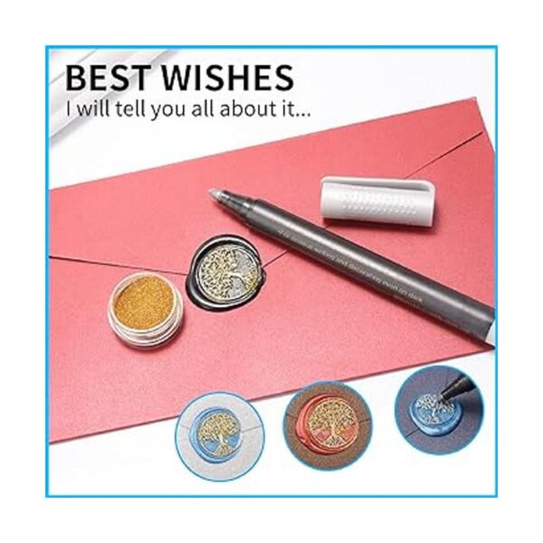 CHUHUAYUAN Kit de sello de cera con caja de regalo 24_5