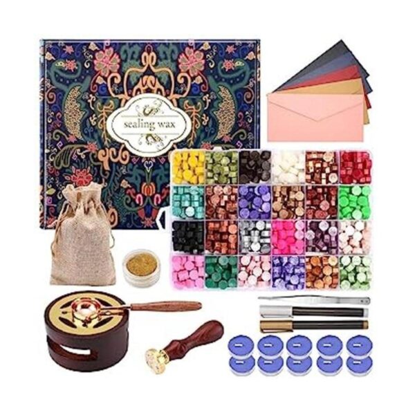 CHUHUAYUAN Kit de sello de cera con caja de regalo 24_1