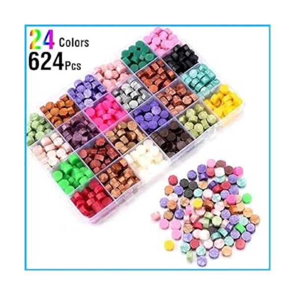 CHUHUAYUAN Kit de sello de cera con caja de regalo 24_2