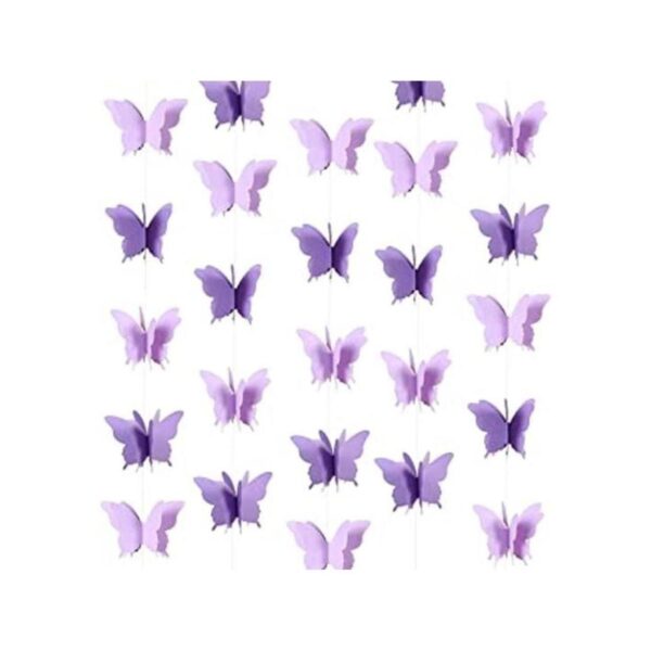 CIEOVO Guirnalda colgante de mariposas 3D con banderines_1
