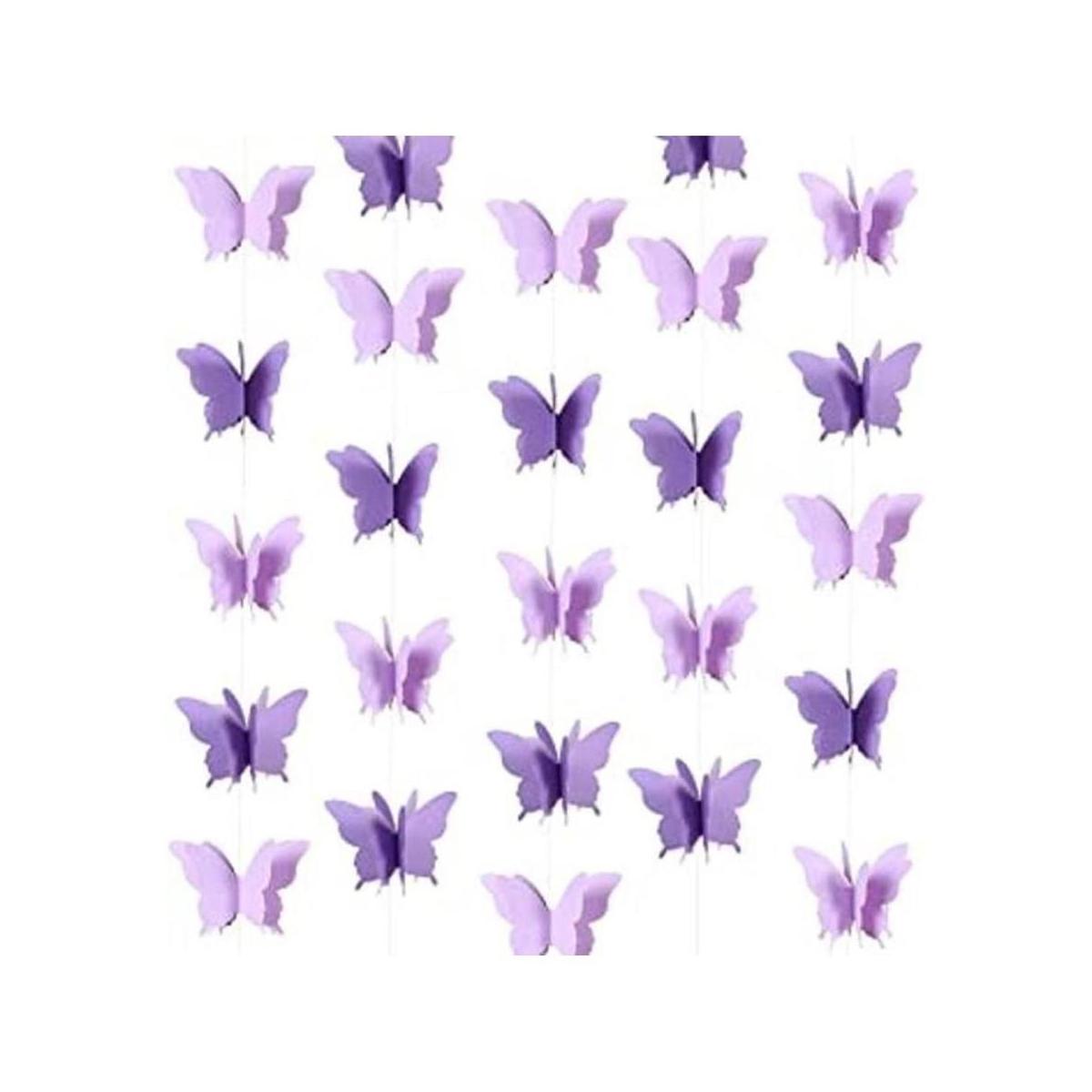 CIEOVO Guirnalda colgante de mariposas 3D con banderines