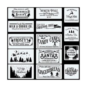 CINPIUK 14 plantillas de Navidad para pintar sobre madera