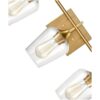 CLAXY Lámparas industriales de tocador de baño con 3 luces