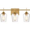 CLAXY Lámparas industriales de tocador de baño con 3 luces