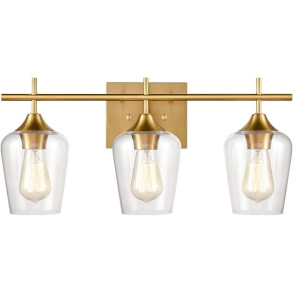 CLAXY Lámparas industriales de tocador de baño con 3 luces