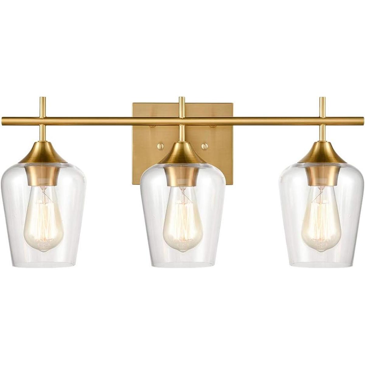 CLAXY Lámparas industriales de tocador de baño con 3 luces