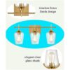 CLAXY Lámparas industriales de tocador de baño con 3 luces